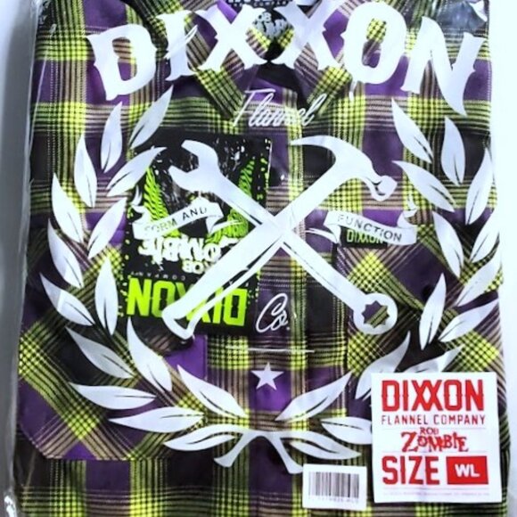 DIXXON Flannel x ROB ZOMBIE Collab Flannel Shirt- Women's L - Picture 7 of 9